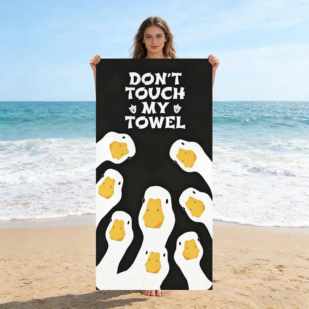 DON T TOUCH MY TOWEL Beach Towel Duck Footprint Design Super Absorbent Suitable for Beach Vacation Pool Summer Gift for Friends W30*H60(CM)
DON T TOUCH MY TOWEL Beach Towel Duck Footprint Design Super Absorbent Suitable for Beach Vacation Pool Summer Gift for Friends W30*H60(CM)