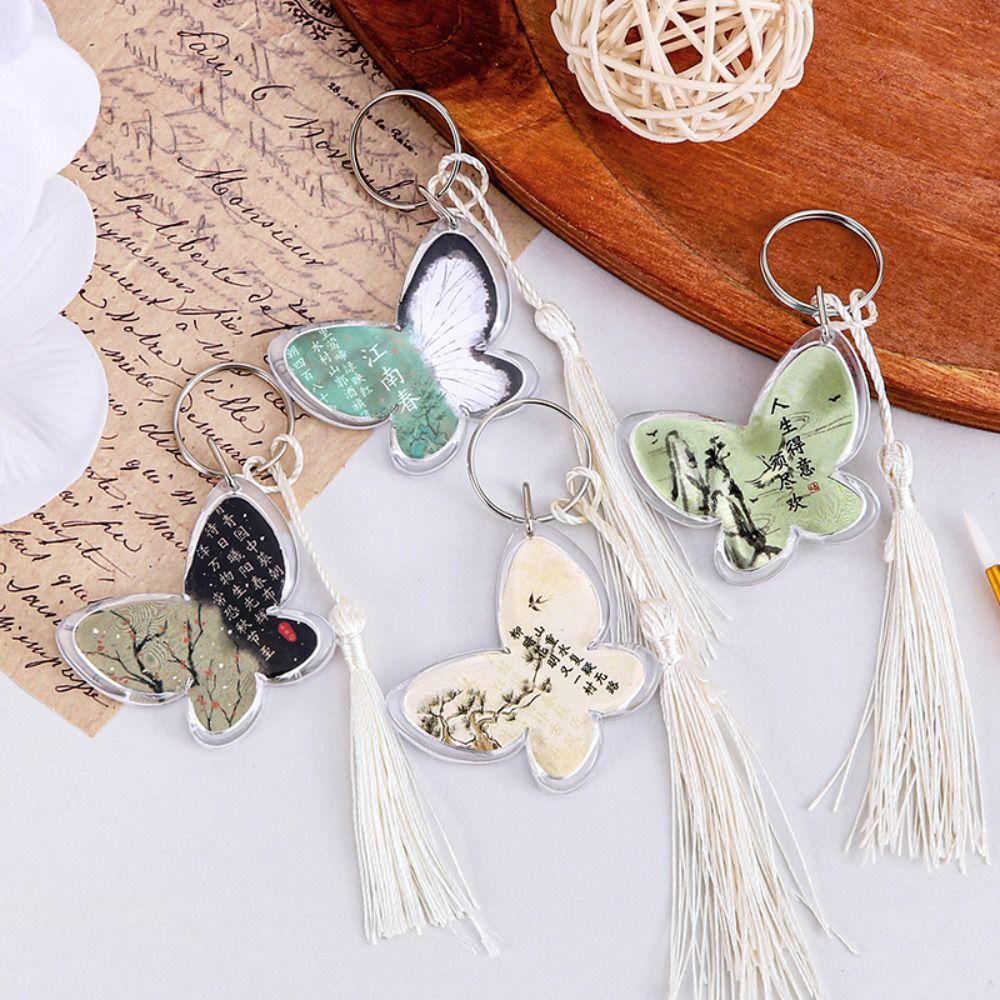 Ethnic Tassel Butterfly Pendant Chic Acrylic Keyring Fashion Butterfly Keychain Car
Ethnic Tassel Butterfly Pendant Chic Acrylic Keyring Fashion Butterfly Keychain Car