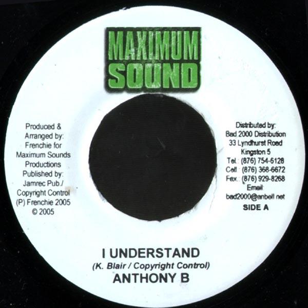 7inch Record ANTHONY B - I Understand NONE Maximum Sound 2005 Jamaica Reggae, Ska & Dub Used
7inch Record ANTHONY B - I Understand NONE Maximum Sound 2005 Jamaica Reggae, Ska & Dub Used