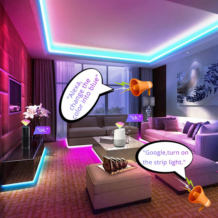 Tuya Smart RGB LED Strip 12V 5050 RGB Ribbon Tape WiFi Led Lights Strip Remote Voice Control with Alexa Google Home Smart Life Not Waterproof
Tuya Smart RGB LED Strip 12V 5050 RGB Ribbon Tape WiFi Led Lights Strip Remote Voice Control with Alexa Google Home Smart Life Not Waterproof
