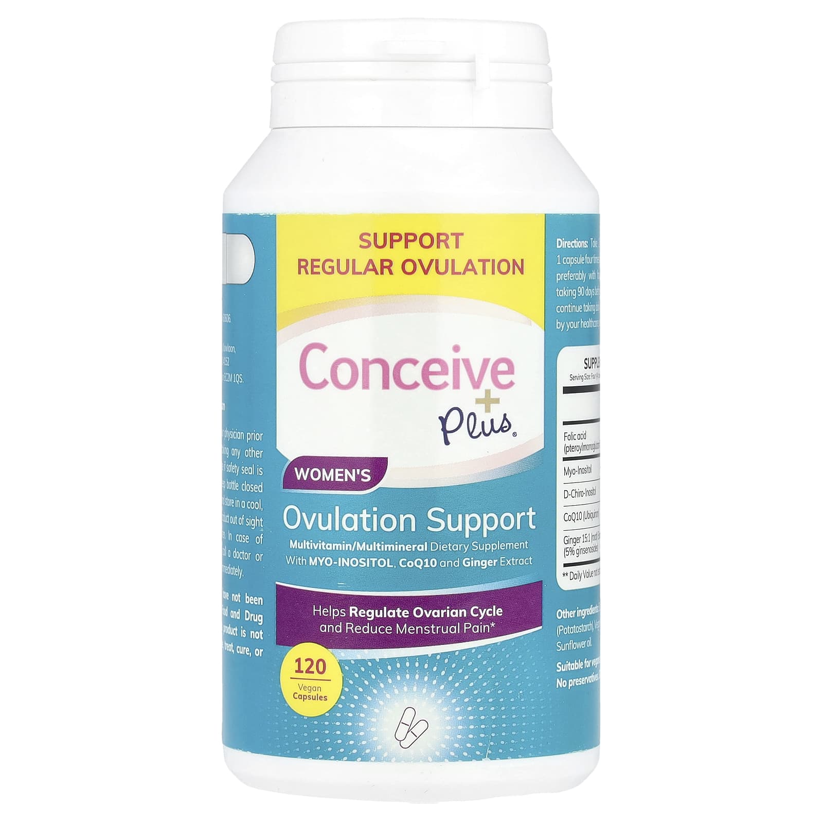 Conceive Plus, Ovulation Support for Women, 120 Veggie Capsules
Conceive Plus, Ovulation Support for Women, 120 Veggie Capsules