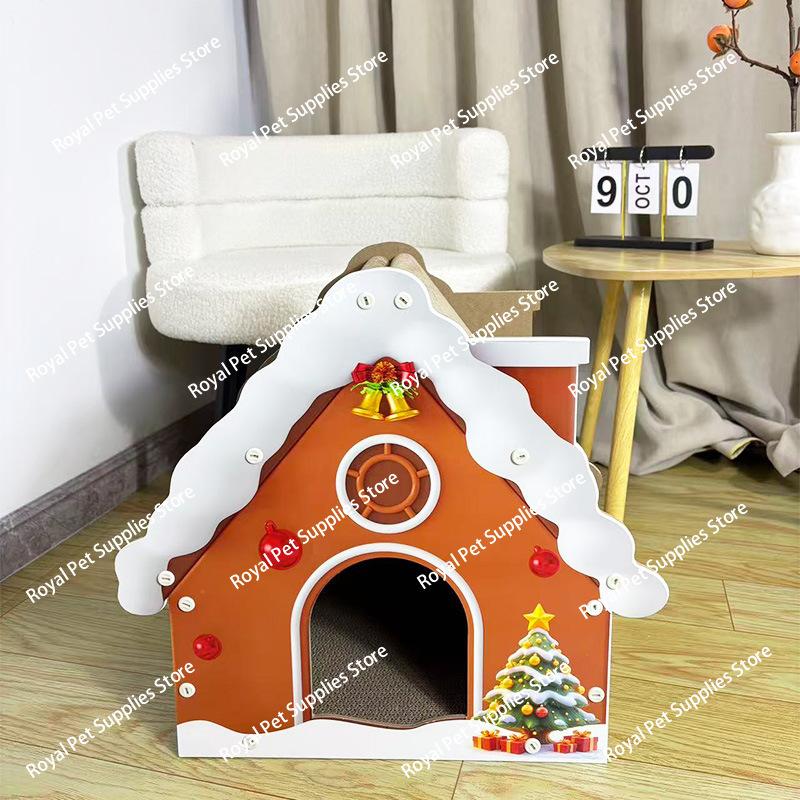 Christmas House Nest Encrypted Corrugated Wear-resistant Cat Scratch Board Cat Toys Paw Board Supplies 39 26 45 рожевий колір лосося
Christmas House Nest Encrypted Corrugated Wear-resistant Cat Scratch Board Cat Toys Paw Board Supplies 39 26 45 рожевий колір лосося