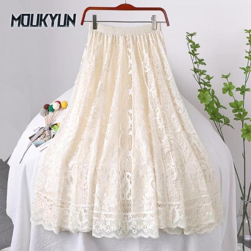 Scallop Hem Lace Skirt Hollow Out & Elastic Waist Flattering A-line for Casual Chic Womens Fashion Essential One Size чорний
Scallop Hem Lace Skirt Hollow Out & Elastic Waist Flattering A-line for Casual Chic Womens Fashion Essential One Size чорний