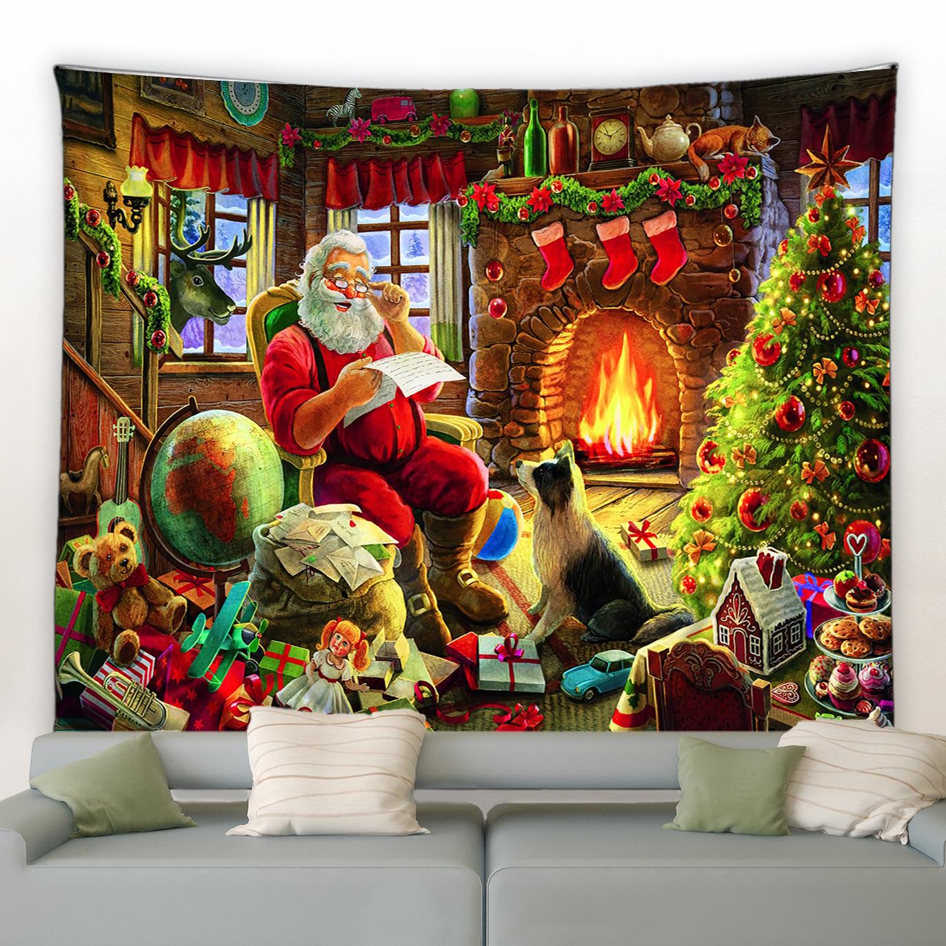 Домашний Декор Рождественская Снежная Ночь Санта-Клаус Снеговик Олень Камин Гобелен Спальня Гостиная Настенный Гобелен 230X180 СМ Tapiz 100X75CM
Домашний Декор Рождественская Снежная Ночь Санта-Клаус Снеговик Олень Камин Гобелен Спальня Гостиная Настенный Гобелен 230X180 СМ Tapiz 100X75CM