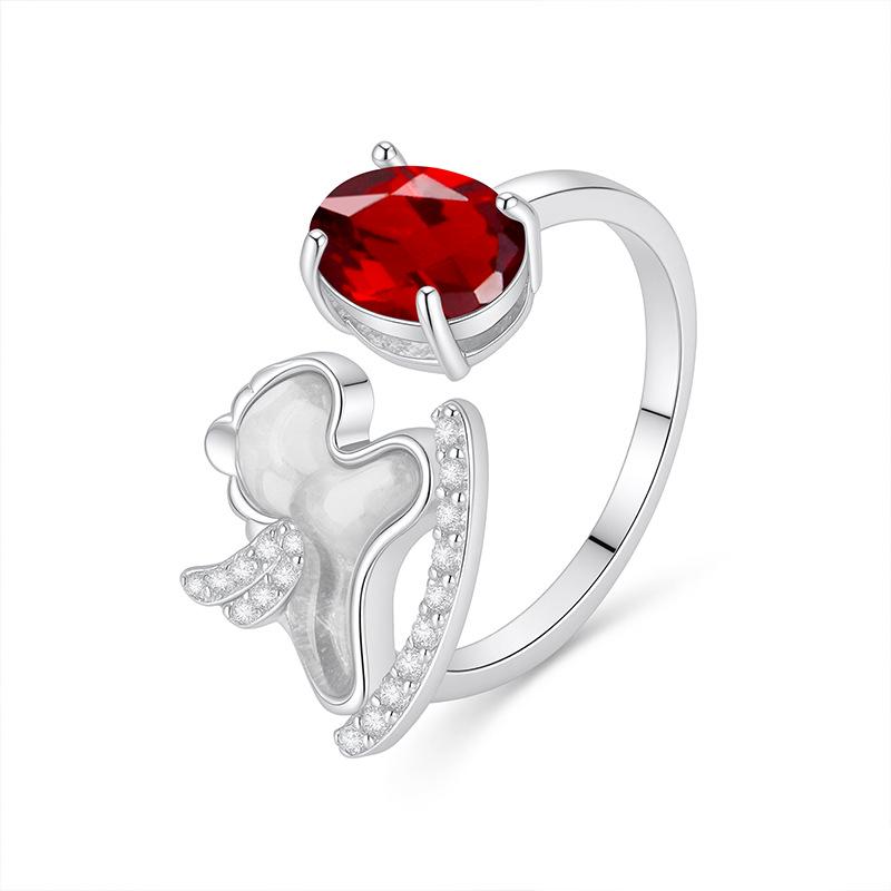 S925 Sterling Silver Horse Ring with Natural White Crystal/Garnet/Topaz/Olivine Adjustable Jewelry Opening adjustable
S925 Sterling Silver Horse Ring with Natural White Crystal/Garnet/Topaz/Olivine Adjustable Jewelry Opening adjustable
