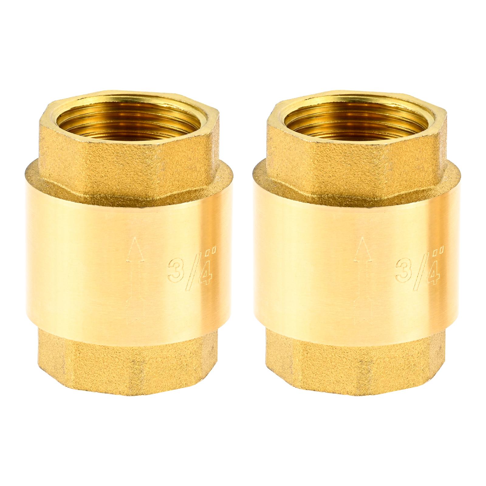 2pcs Brass Spring Check Valve 1/2 3/4 1 Inch NPT Female Thread Non Return One Way Horizontal Vertical In-Line Water Check Valve 1/2
2pcs Brass Spring Check Valve 1/2 3/4 1 Inch NPT Female Thread Non Return One Way Horizontal Vertical In-Line Water Check Valve 1/2