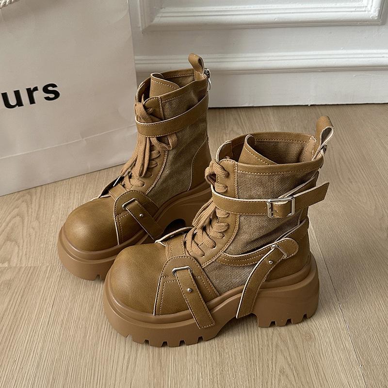 Fashion Women Fashion Boots 2025 Autumn Winter New Belt Buckle Height Increase Motorcycle Boots Comfortable Luxury Non Slip Short Boots 35 жёлтый
Fashion Women Fashion Boots 2025 Autumn Winter New Belt Buckle Height Increase Motorcycle Boots Comfortable Luxury Non Slip Short Boots 35 жёлтый