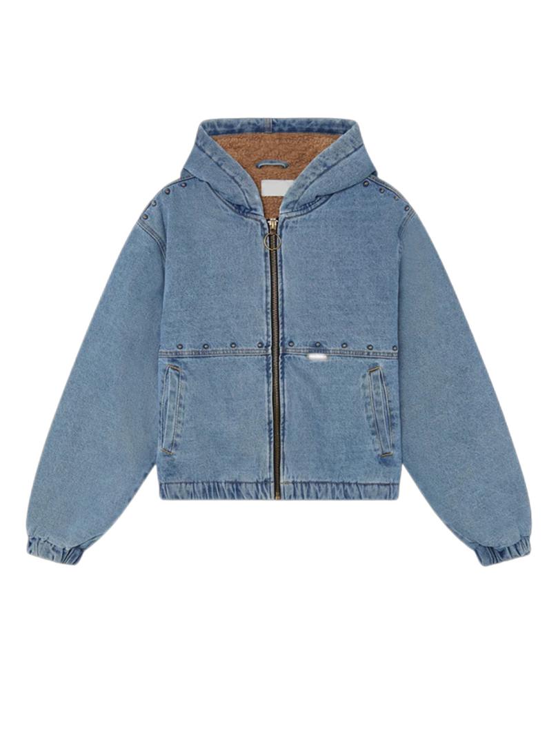 2025 Winter Faux Denim Fleece-Lined Hooded Jacket with Zipper and Pockets M
2025 Winter Faux Denim Fleece-Lined Hooded Jacket with Zipper and Pockets M