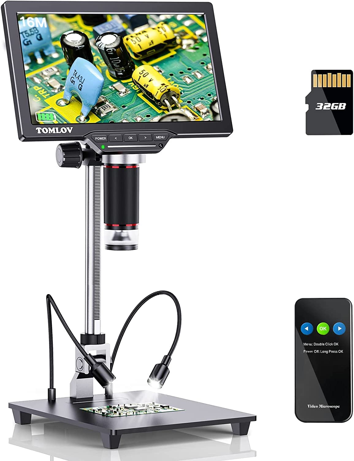 Цифровой микроскоп Микроскоп для монет TOMLOV LCD Микроскоп AX1300 Увеличение Микроскоп для монет Подъемная стойка HDMI Цифровой микроскоп 8 светодиодов Подсветка ПК
Цифровой микроскоп Микроскоп для монет TOMLOV LCD Микроскоп AX1300 Увеличение Микроскоп для монет Подъемная стойка HDMI Цифровой микроскоп 8 светодиодов Подсветка ПК