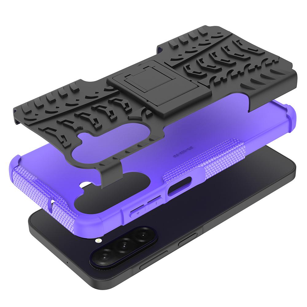 For Samsung Galaxy A26 5G Case Tyre Pattern Design PC+TPU Phone Cover with Kickstand Purple
For Samsung Galaxy A26 5G Case Tyre Pattern Design PC+TPU Phone Cover with Kickstand Purple