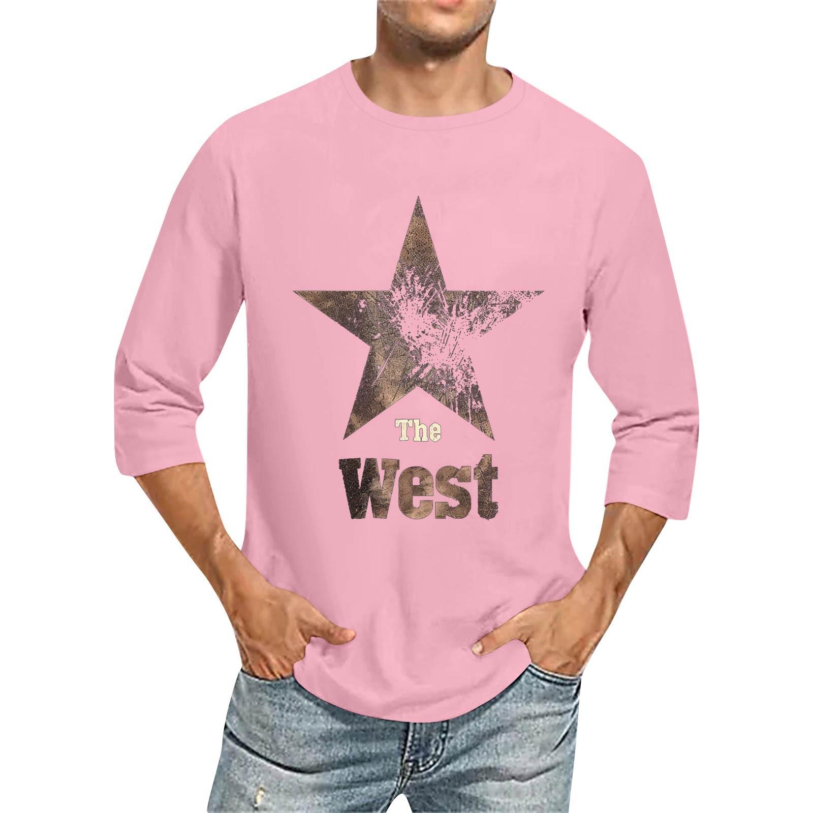 Men s Fashion Casual Seven-Point Sleeve Print Round Neck Top XXL рожевий
Men s Fashion Casual Seven-Point Sleeve Print Round Neck Top XXL рожевий