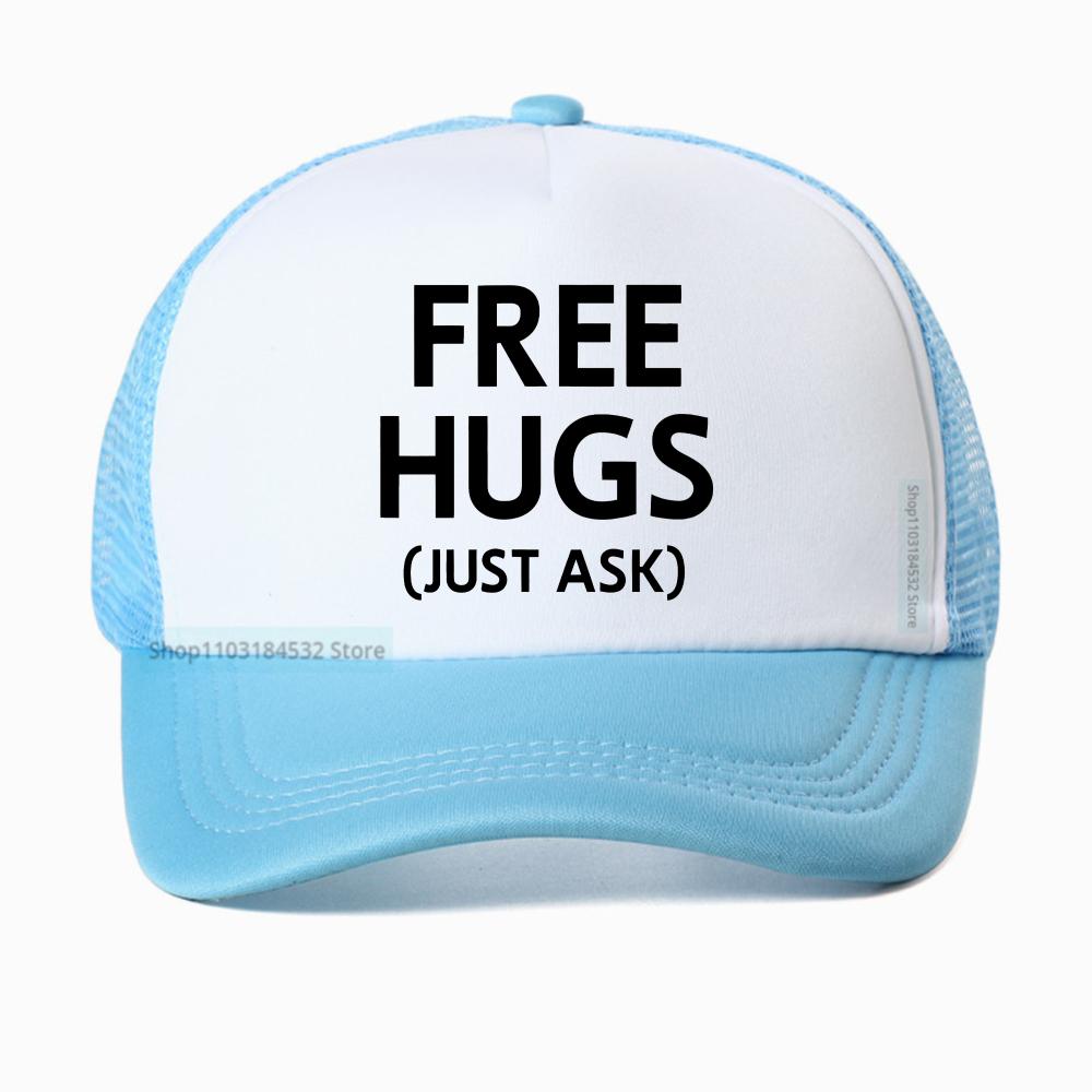 Novelty Awesome Free Hugs Just Ask Joke Funny Sarcastic cap new Graphic Streetwear hip hop mesh hat summer sun snapback hats Adjustable
Novelty Awesome Free Hugs Just Ask Joke Funny Sarcastic cap new Graphic Streetwear hip hop mesh hat summer sun snapback hats Adjustable