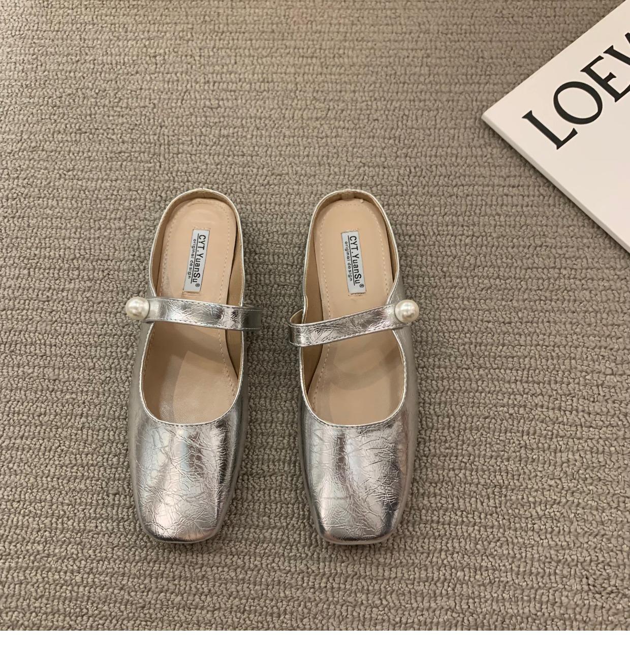 New summer half-drag loafers lazy slippers single shoes women s shoes sandals flats retro Mary Jane shoes 39 срібний
New summer half-drag loafers lazy slippers single shoes women s shoes sandals flats retro Mary Jane shoes 39 срібний