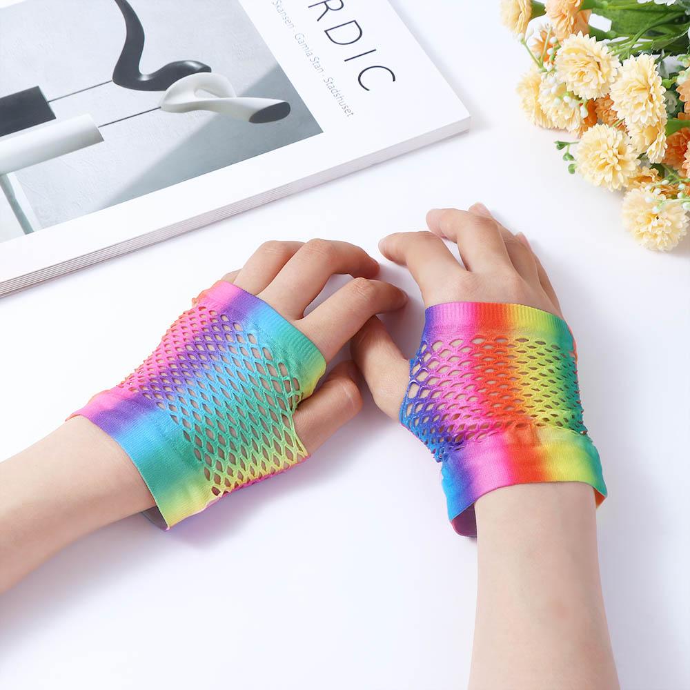 For Women Girl Party Long Half Finger Rainbow Color Gloves Nylon Fishing Net Gloves Arm Sleeves
For Women Girl Party Long Half Finger Rainbow Color Gloves Nylon Fishing Net Gloves Arm Sleeves