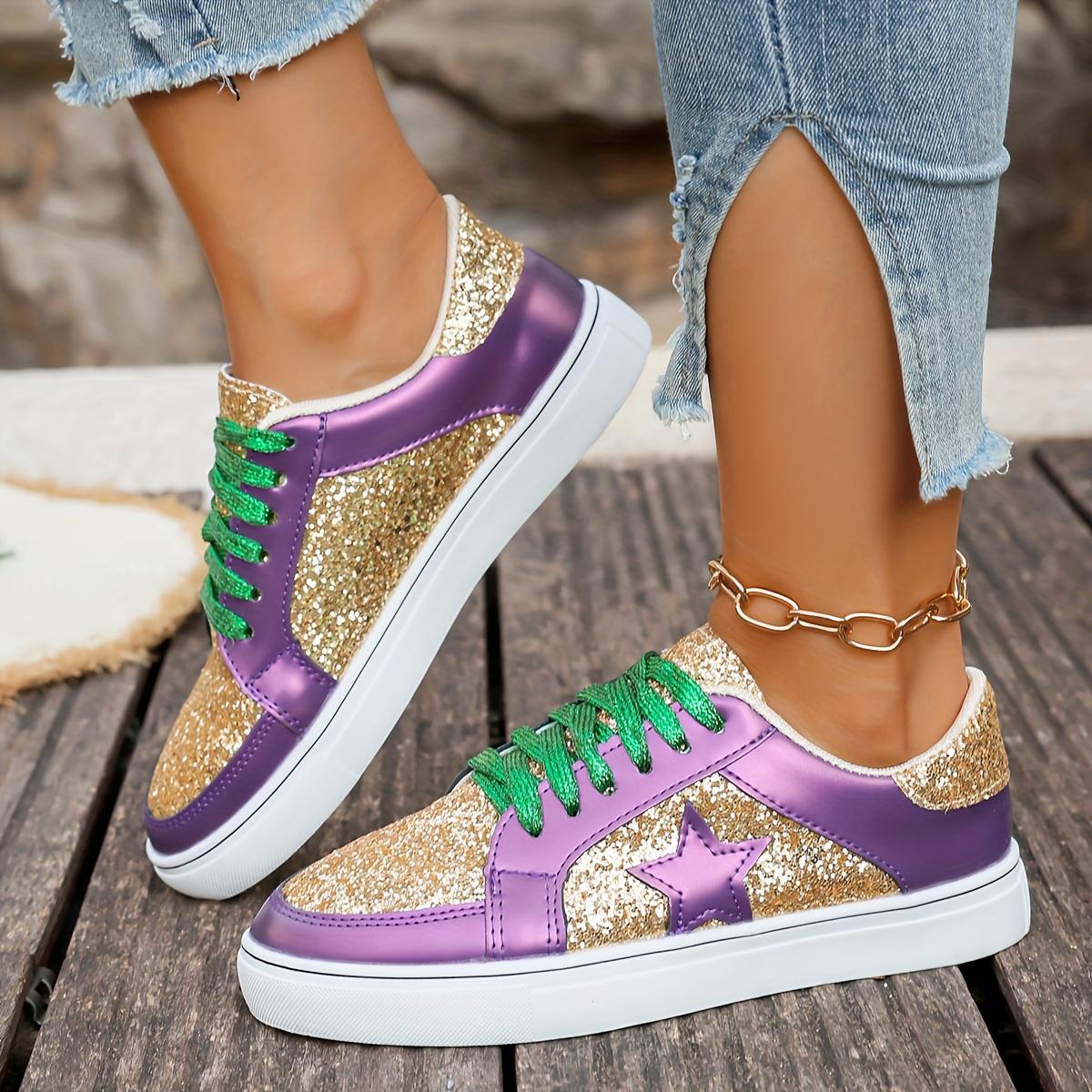 Ladies Four Seasons Fashion Casual Glitter Splicing Set Foot Flat Board Shoes 43 фіолетовий
Ladies Four Seasons Fashion Casual Glitter Splicing Set Foot Flat Board Shoes 43 фіолетовий