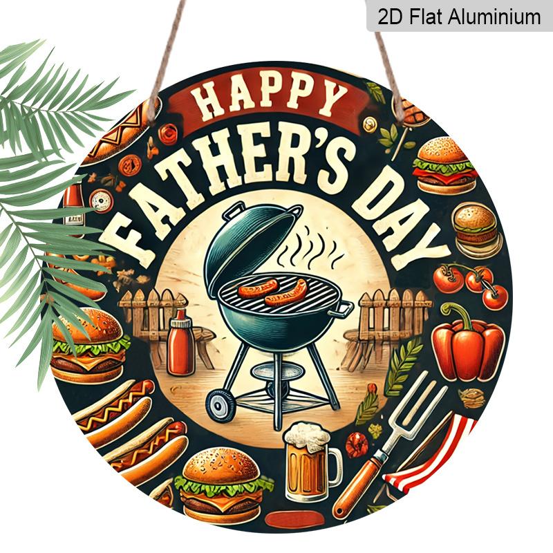2D Flat, 1pc Vintage BBQ Theme Round Aluminum Metal Wall Art Sign - Happy Father S Day Design with Grilling, Burgers, Hot Dogs & Beer - Retro Diner 7.87×7.87inch
2D Flat, 1pc Vintage BBQ Theme Round Aluminum Metal Wall Art Sign - Happy Father S Day Design with Grilling, Burgers, Hot Dogs & Beer - Retro Diner 7.87×7.87inch