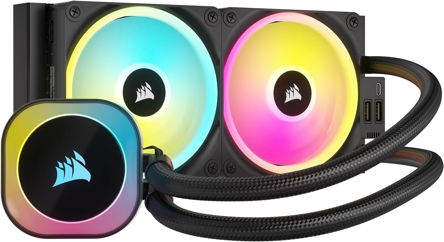 CORSAIR iCUE LINK H100i RGB 240mm radiator compatible iCUE LINK simple water cooling CPU cooler black CW-9061001-WW чорний
CORSAIR iCUE LINK H100i RGB 240mm radiator compatible iCUE LINK simple water cooling CPU cooler black CW-9061001-WW чорний