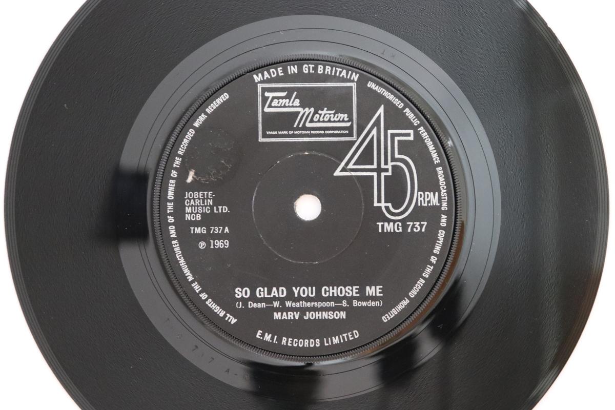 7inch Record MARV JOHNSON - So Glad You Chose Me TMG737 Tamla Motown 1970 UK Soul/Funk Used
7inch Record MARV JOHNSON - So Glad You Chose Me TMG737 Tamla Motown 1970 UK Soul/Funk Used