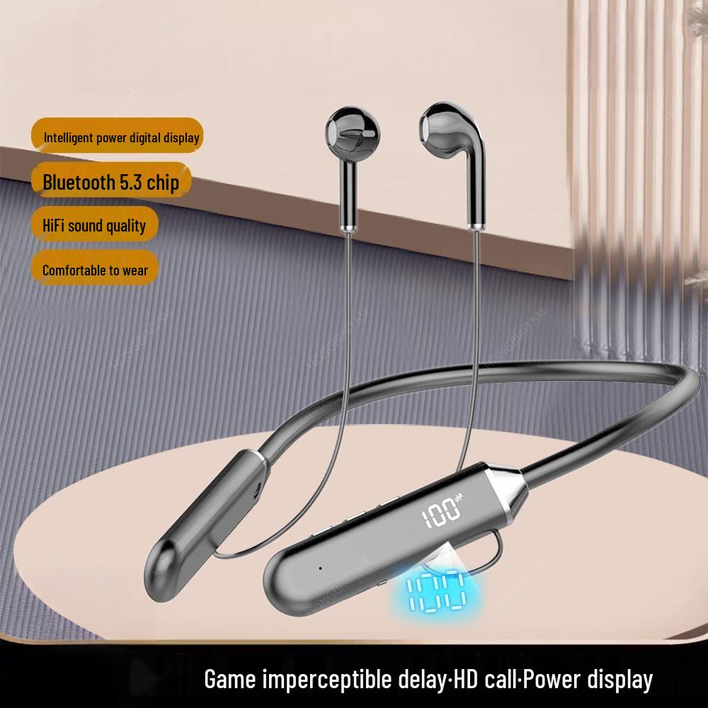Bluetooth 5.2 Neckband Headphones with Digital Display – Wireless, Long Battery Life, Stereo Sound, Perfect for Running and Sports. Bare (without charging cable) чорний
Bluetooth 5.2 Neckband Headphones with Digital Display – Wireless, Long Battery Life, Stereo Sound, Perfect for Running and Sports. Bare (without charging cable) чорний