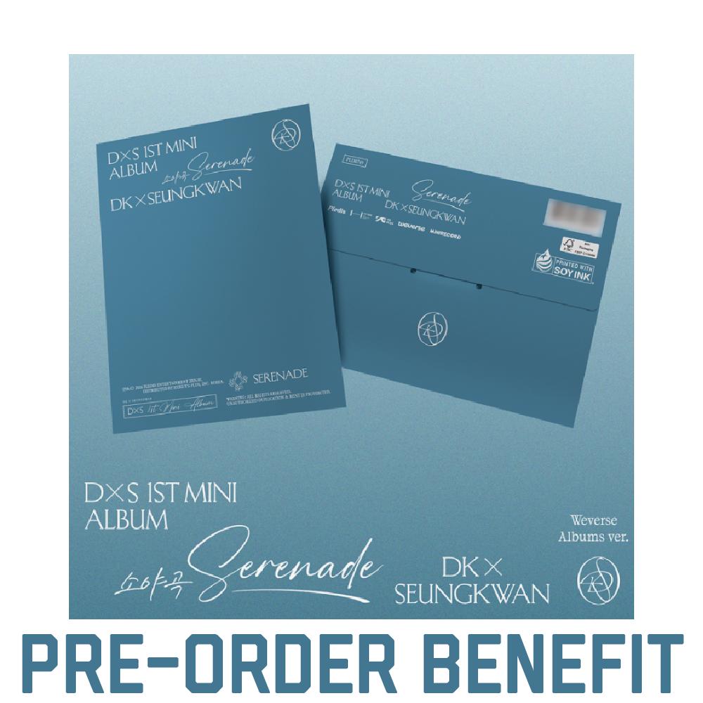 Pre-order SEVENTEEN DK X SEUNGKWAN Mini Album Serenade Weverse Albums ver. & POB Weverse POB
Pre-order SEVENTEEN DK X SEUNGKWAN Mini Album Serenade Weverse Albums ver. & POB Weverse POB