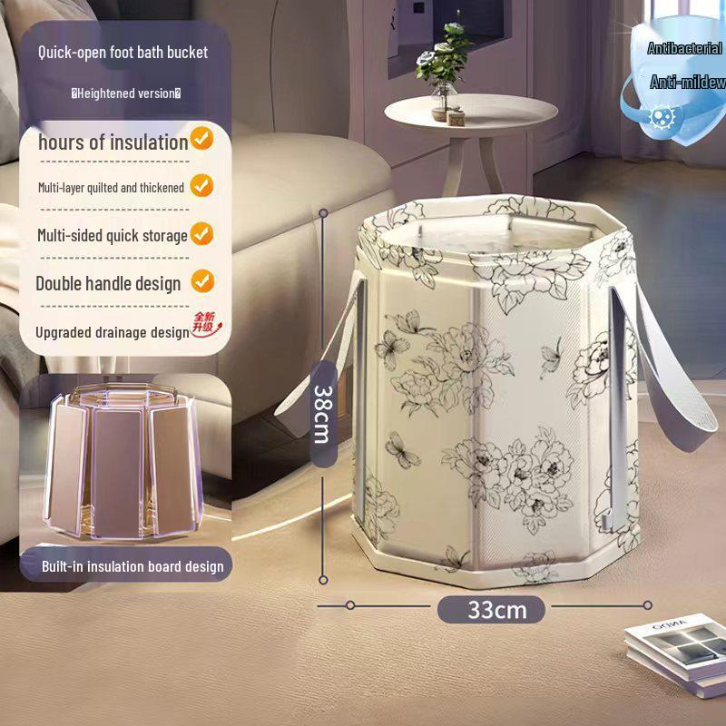 Portable Foldable Deep Steam Foot Bath Basin for Women - High Heat Preservation Peony Decorated Basin
Portable Foldable Deep Steam Foot Bath Basin for Women - High Heat Preservation Peony Decorated Basin