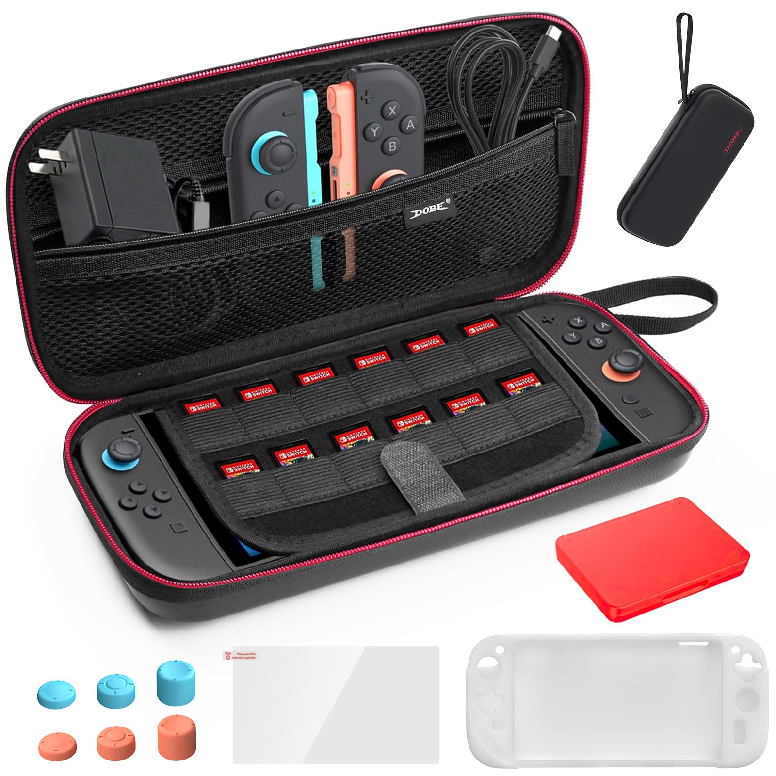 2 Чехол для хранения для Switch для переноски портативный большой вместимости EVA легкий вмещает 12 мягкий двойной сетчатый для защитной пленки и чехла в комплекте [Switch
2 Чехол для хранения для Switch для переноски портативный большой вместимости EVA легкий вмещает 12 мягкий двойной сетчатый для защитной пленки и чехла в комплекте [Switch