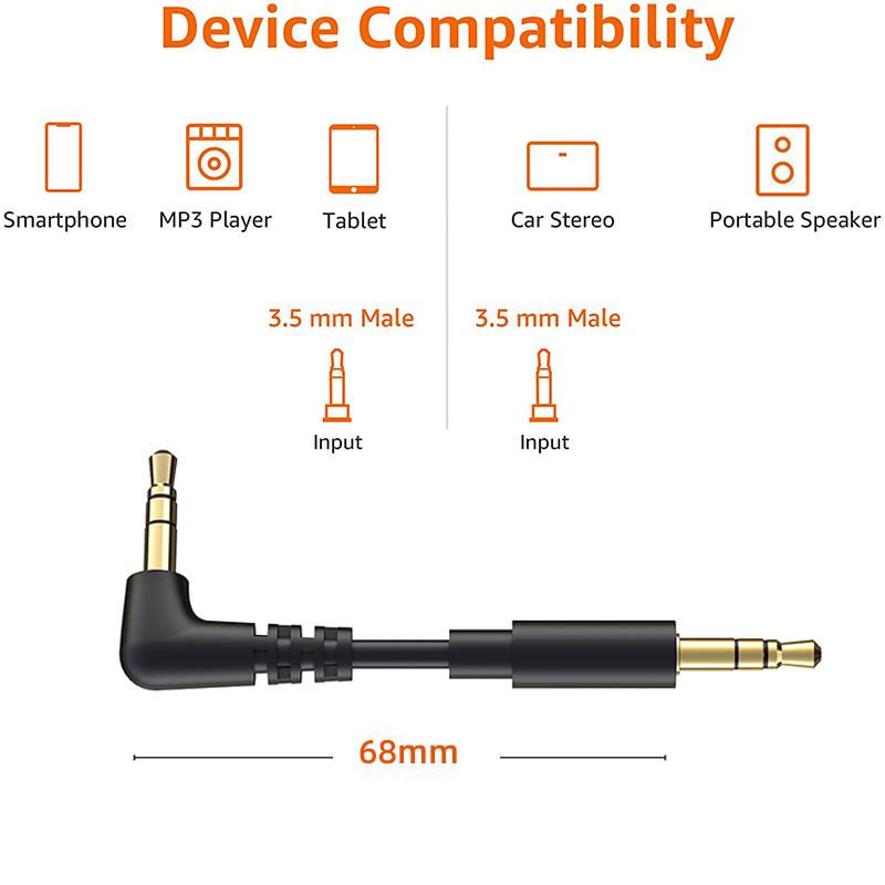 Essager Aux Cable 3,5 мм аудиокабель с разъемом 90 градусов, прямой угол, Hifi 3,5 AUX шнур для проводных наушников, Xiaomi Speaker AUX шнур CHINA&68mm
Essager Aux Cable 3,5 мм аудиокабель с разъемом 90 градусов, прямой угол, Hifi 3,5 AUX шнур для проводных наушников, Xiaomi Speaker AUX шнур CHINA&68mm