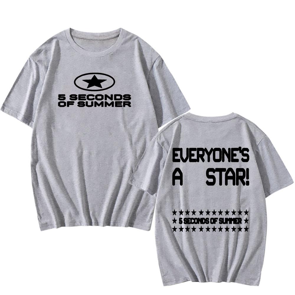 5 SECONDS OF SUMMER Футболки гурту Кожен - Зірка Футболка з альбому З коротким рукавом Круглий виріз Бавовняні футболки Одяг з графічним принтом Топ M
5 SECONDS OF SUMMER Футболки гурту Кожен - Зірка Футболка з альбому З коротким рукавом Круглий виріз Бавовняні футболки Одяг з графічним принтом Топ M