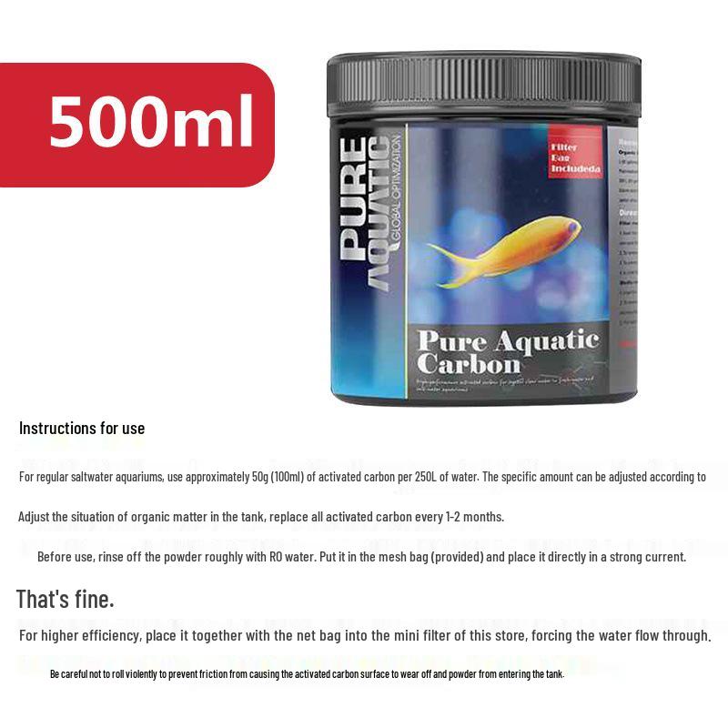 P Brand High-Performance Activated Carbon Filter for Saltwater Aquariums - Purifies Water and Removes Odors.
P Brand High-Performance Activated Carbon Filter for Saltwater Aquariums - Purifies Water and Removes Odors.
