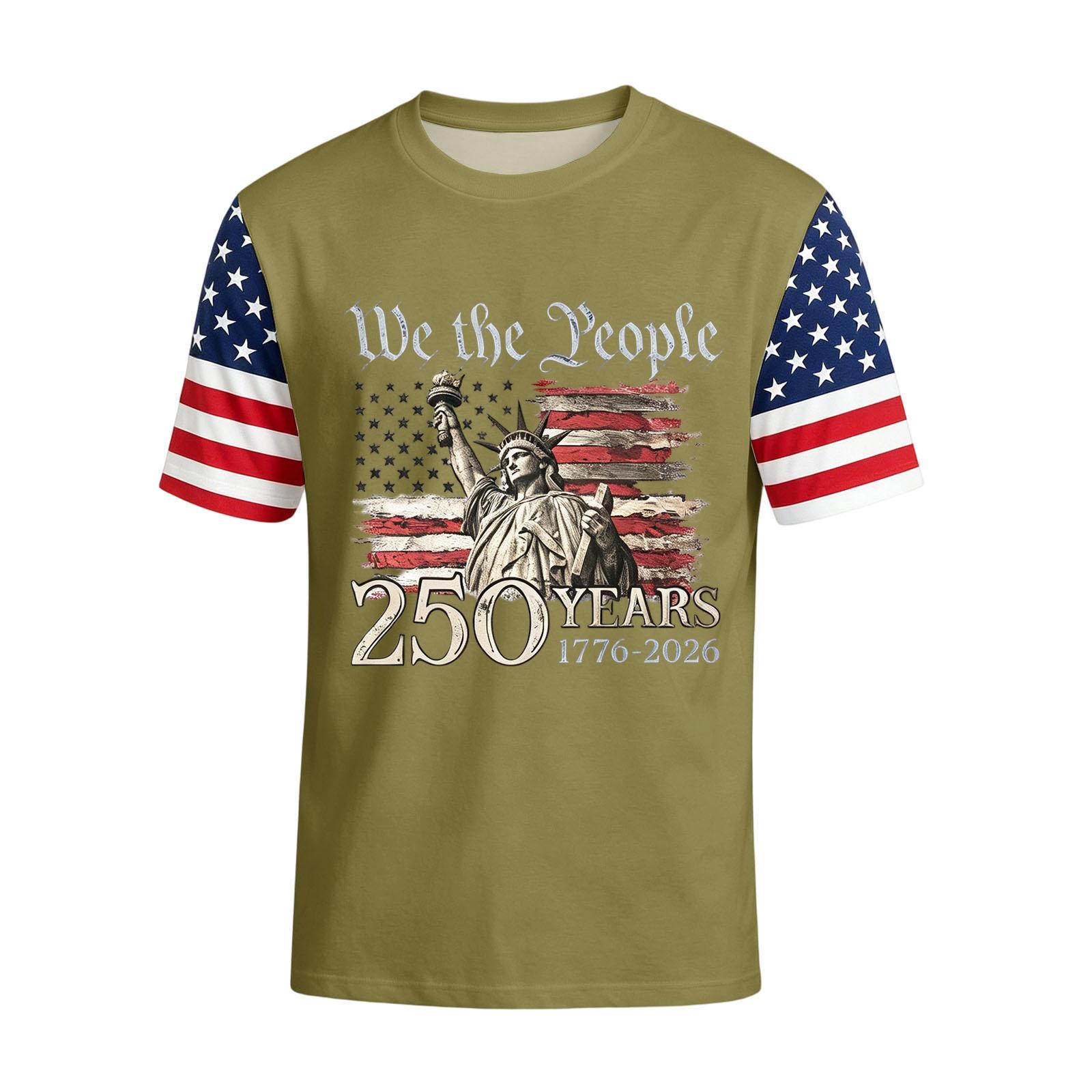 Mens Short Sleeve Crew Neck T Shirt with Printed Statue of and Flag Graphic 250 Years 1776 2026 Design Top L армия зеленый
Mens Short Sleeve Crew Neck T Shirt with Printed Statue of and Flag Graphic 250 Years 1776 2026 Design Top L армия зеленый