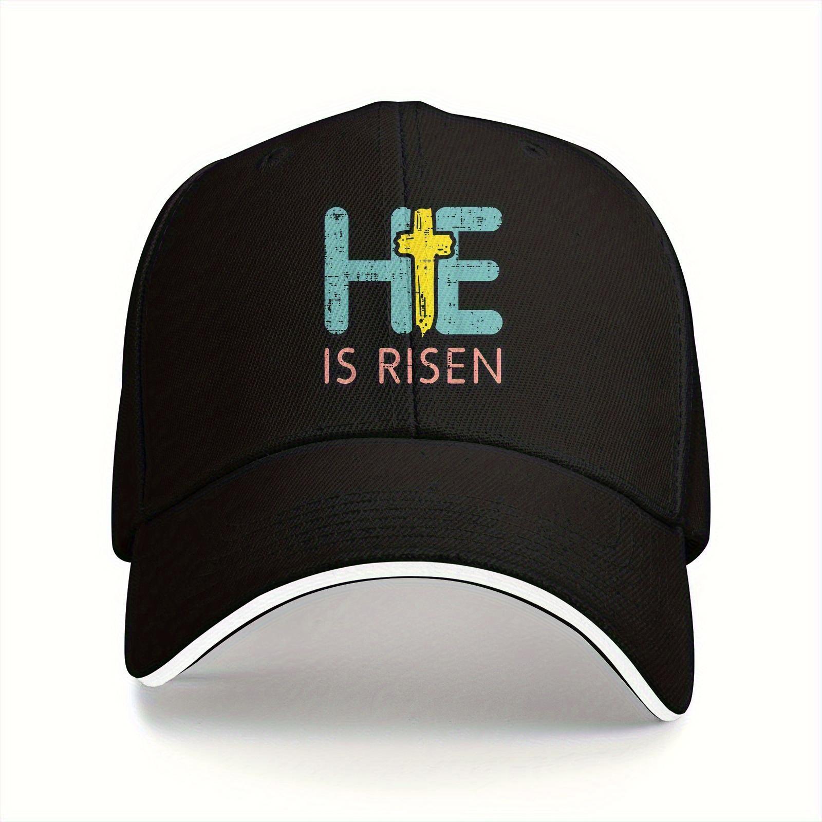 He Is Risen Christian Cross Baseball Cap Polyester Lightweight Adjustable Casual Hat for Men Women One Size
He Is Risen Christian Cross Baseball Cap Polyester Lightweight Adjustable Casual Hat for Men Women One Size