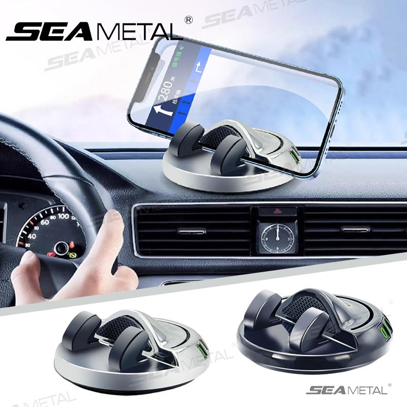 SEAMETAL Head-Up Dashboard Phone Holder for Car Anti-Slip Rubber Stable Phone Mount 360-Degree Rotation Navigation Holder Stand срібний
SEAMETAL Head-Up Dashboard Phone Holder for Car Anti-Slip Rubber Stable Phone Mount 360-Degree Rotation Navigation Holder Stand срібний