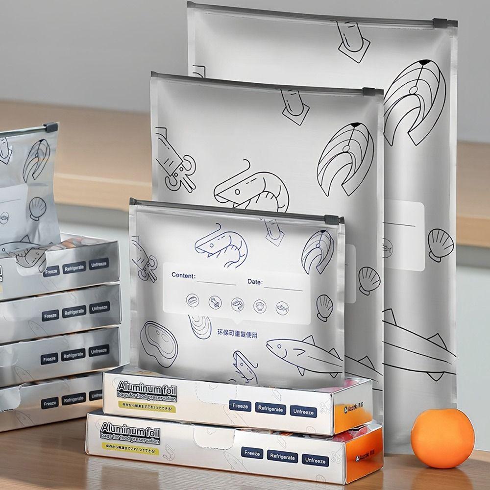 10Pcs Aluminum Foil Kitchen Food Keep Fresh Bag Reusable Kitchen Organizer Bags New Zip Lock Bag S-23*15cm
10Pcs Aluminum Foil Kitchen Food Keep Fresh Bag Reusable Kitchen Organizer Bags New Zip Lock Bag S-23*15cm