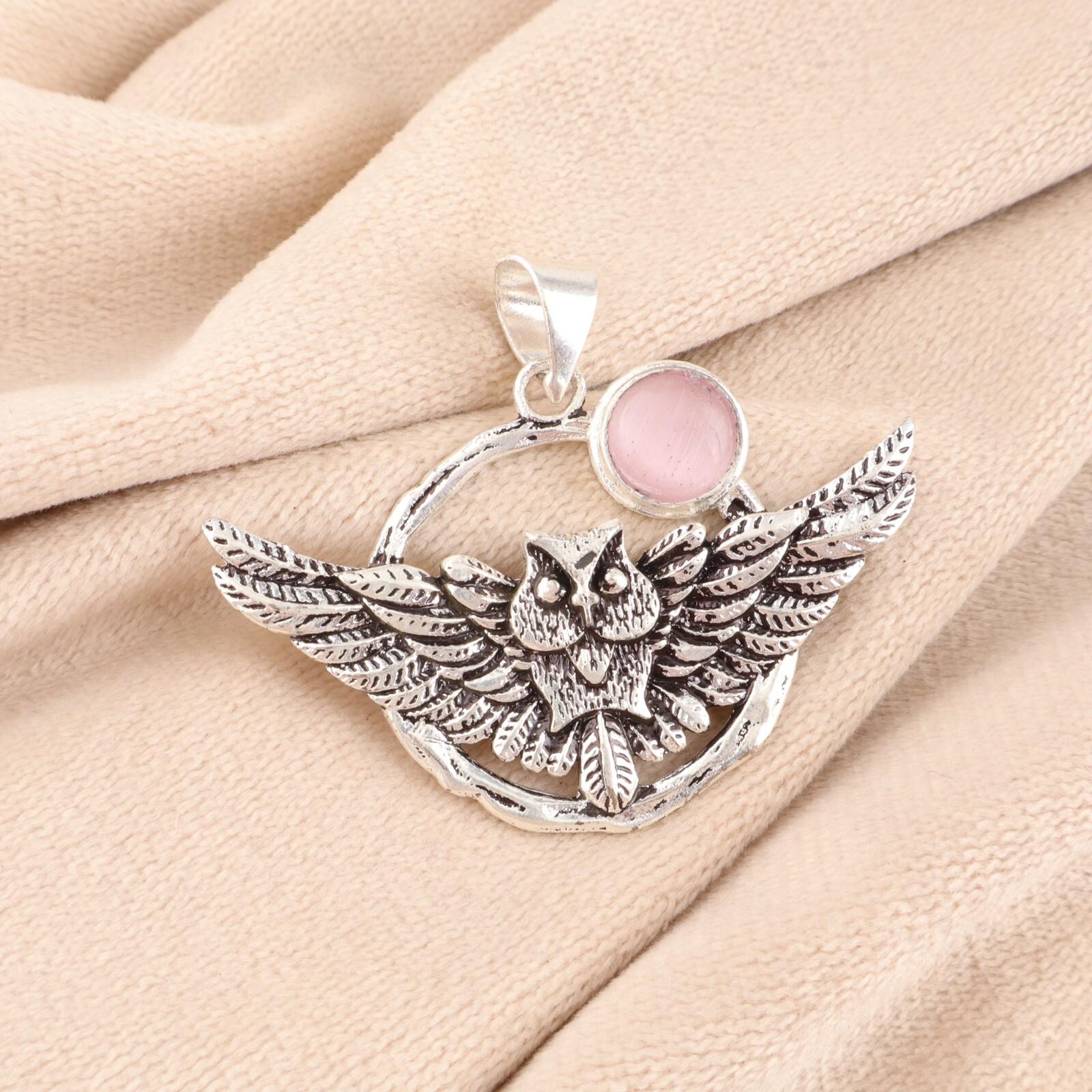 Round Pink Cat s Eye Gemstone 925 Sterling Silver Jewelry Handmade Pendant 1.48 CP-17-43
Round Pink Cat s Eye Gemstone 925 Sterling Silver Jewelry Handmade Pendant 1.48 CP-17-43