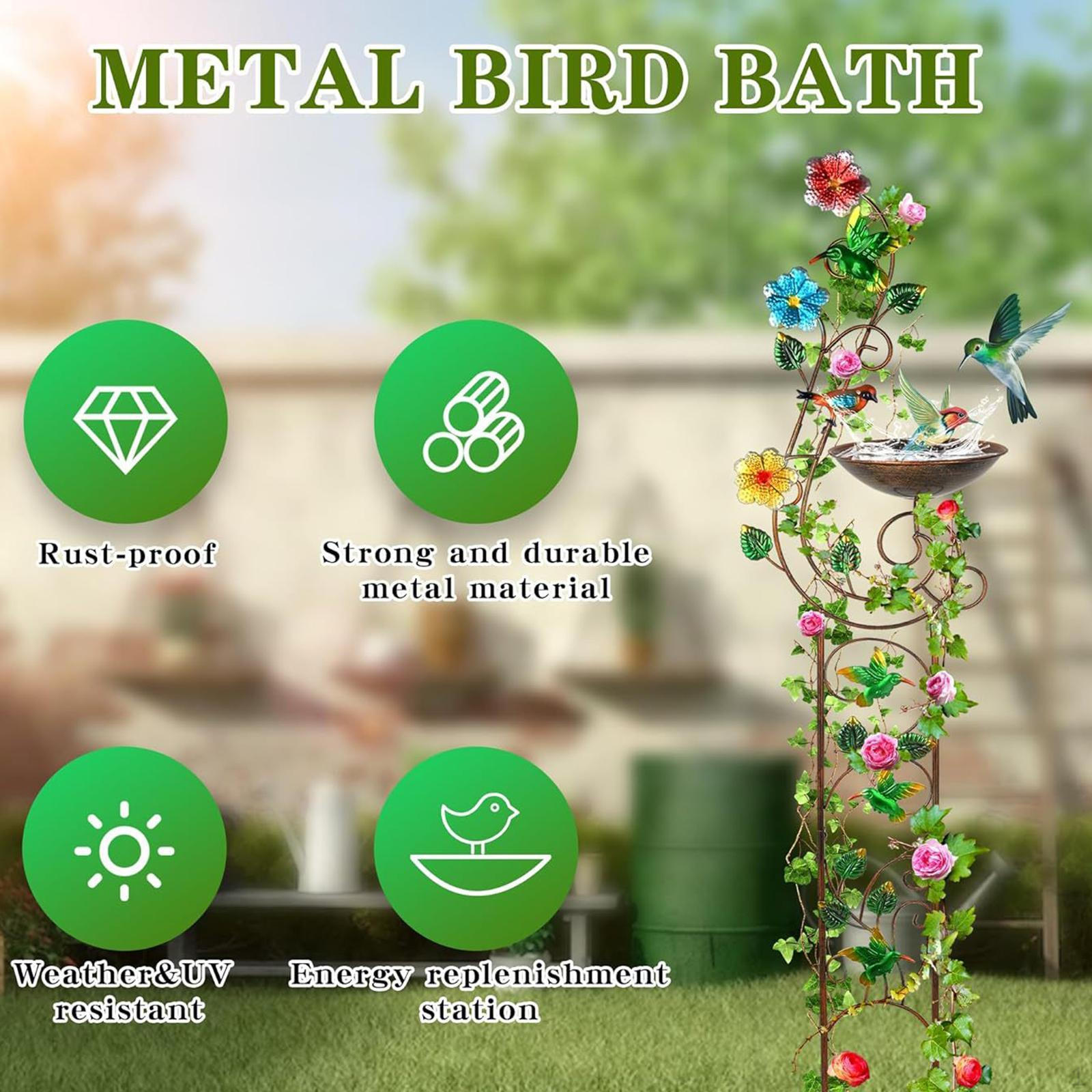 Ванна для птиц с садовой решеткой, кормушкой, чашей, опорой для вьющихся цветов и лиан Hummingbird
Ванна для птиц с садовой решеткой, кормушкой, чашей, опорой для вьющихся цветов и лиан Hummingbird