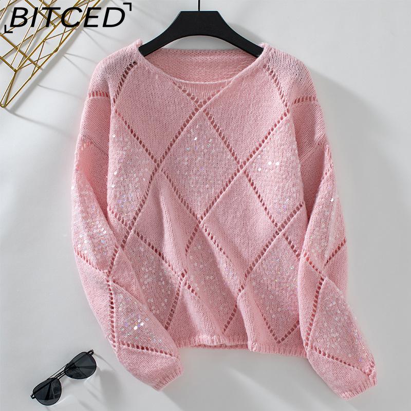 BITCED Fashion Lace-Up Sequined Knitwear for Women Autumn/Winter Diamond-Patterned Pullover Loose-Fit Sweater XL розовый
BITCED Fashion Lace-Up Sequined Knitwear for Women Autumn/Winter Diamond-Patterned Pullover Loose-Fit Sweater XL розовый