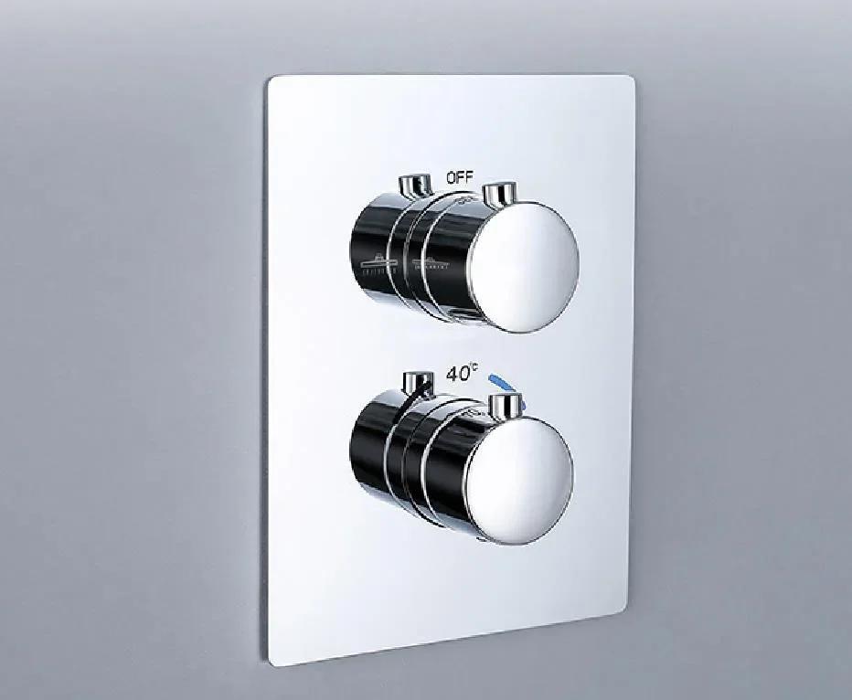 bruhed gold Thermostatic Shower Faucet Mixing rose Valve 2 or 3 Ways Concealed Easy-mount Box Brass Concealed Valve Wall Mount
bruhed gold Thermostatic Shower Faucet Mixing rose Valve 2 or 3 Ways Concealed Easy-mount Box Brass Concealed Valve Wall Mount