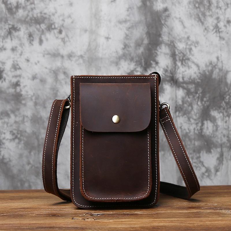 NZPJ Genuine Leather Men s Waist Bag Retro Top Layer Cowhide Single Shoulder Bag Crazy Horse Leather Mobile Phone Bag Satchel темно-коричневого кольору
NZPJ Genuine Leather Men s Waist Bag Retro Top Layer Cowhide Single Shoulder Bag Crazy Horse Leather Mobile Phone Bag Satchel темно-коричневого кольору