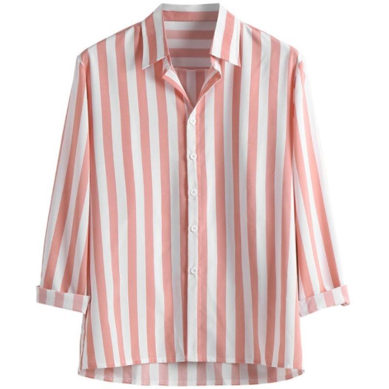 Весенне-осенние полосатые рубашки с длинным рукавом и высоким воротником, свободные и удобные мужские повседневные рубашки XXXL
Весенне-осенние полосатые рубашки с длинным рукавом и высоким воротником, свободные и удобные мужские повседневные рубашки XXXL