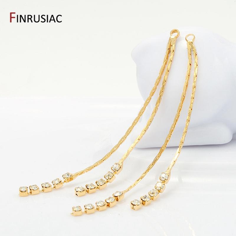 Earring Making Supplies 14K Gold Plated Brass Zircon Tassel Pendants For Making Earrings Accessories 2 pieces
Earring Making Supplies 14K Gold Plated Brass Zircon Tassel Pendants For Making Earrings Accessories 2 pieces