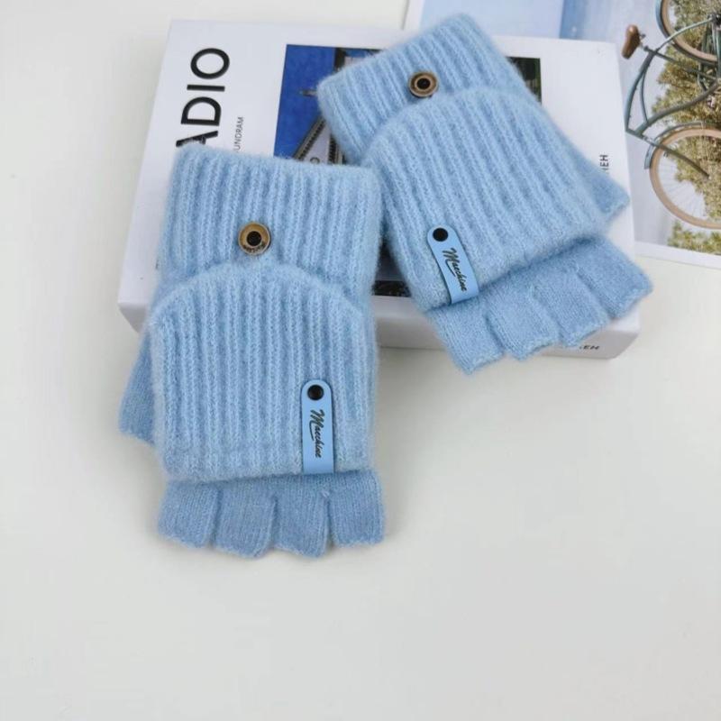 Женские зимние вязаные перчатки для студентов, чтобы писать, кататься на велосипеде, вязаные перчатки с откидным верхом на половину пальца синий
Женские зимние вязаные перчатки для студентов, чтобы писать, кататься на велосипеде, вязаные перчатки с откидным верхом на половину пальца синий