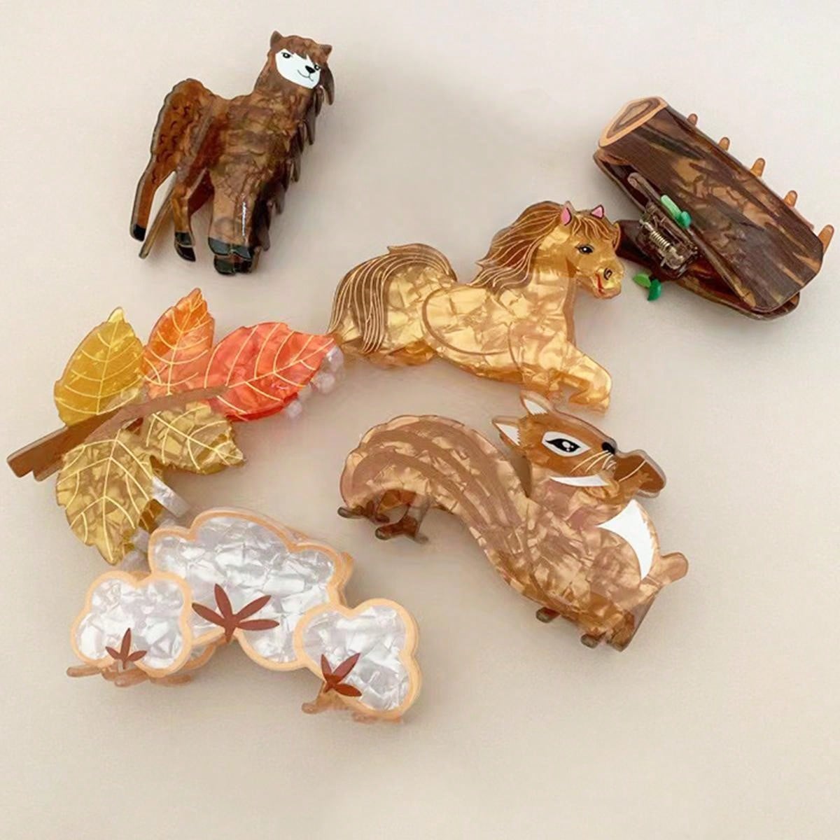 1pc Brown Autumn Animal Series Hair Grab Acrylic Gripper Sweet Back Hair Clip Super Cute Hairpin Shark Clip
1pc Brown Autumn Animal Series Hair Grab Acrylic Gripper Sweet Back Hair Clip Super Cute Hairpin Shark Clip