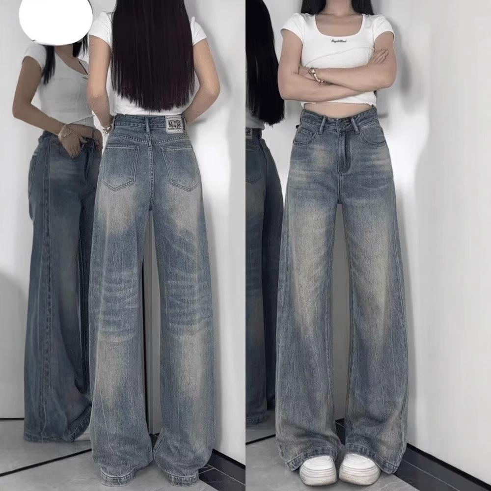 American Retro High Waist Micro Flare Jeans - Women s Loose Straight Leg, Slimming, Floor-Length, Wide Leg Pants for Spring and Autumn M
American Retro High Waist Micro Flare Jeans - Women s Loose Straight Leg, Slimming, Floor-Length, Wide Leg Pants for Spring and Autumn M