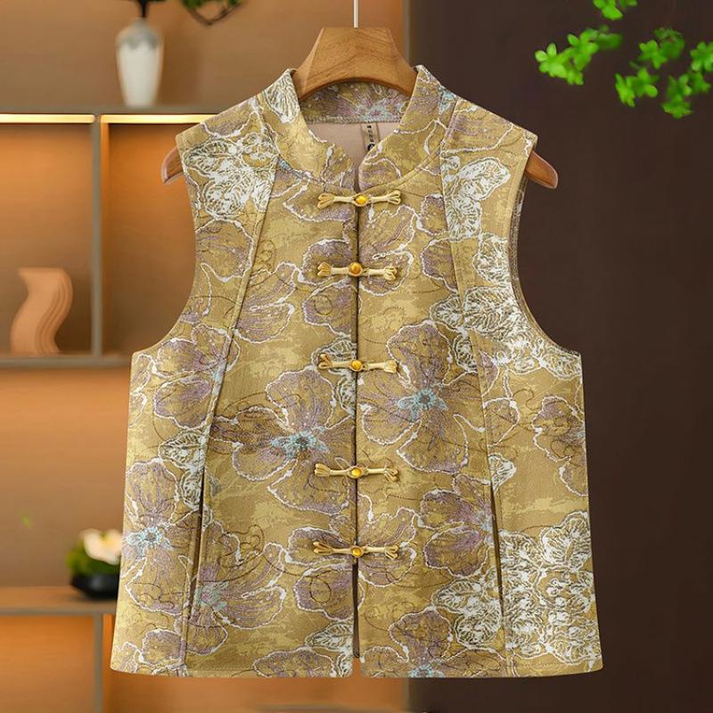 Modern Tang Suit Vest with Frog Buttons: Stylish Cape for Mothers & Seniors in Contemporary Chinese National Style 3XL (125-135 lbs) жовтий
Modern Tang Suit Vest with Frog Buttons: Stylish Cape for Mothers & Seniors in Contemporary Chinese National Style 3XL (125-135 lbs) жовтий