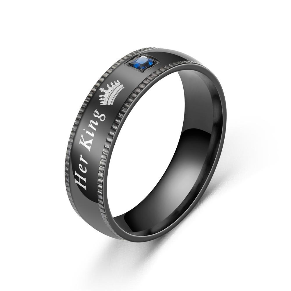 His King & Her Queen Titanium Steel Zircon Crown Couple Rings Size 9
His King & Her Queen Titanium Steel Zircon Crown Couple Rings Size 9