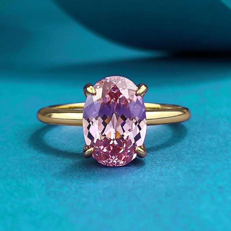 Zhuozhifan S925 Gold-Plated Sterling Silver Ring with High Carbon Diamond & Oval Morganite Size 7
Zhuozhifan S925 Gold-Plated Sterling Silver Ring with High Carbon Diamond & Oval Morganite Size 7