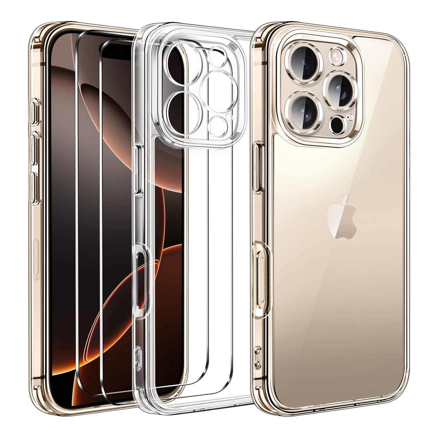 Clear Case Compatible for iPhone x/11/12/13/14/15/16 Pro Max Non-Yellowing Shockproof Anti-Scratch Slim Phone Case Cover- Clear TPU&Transparent shell&iPhone 16 Pro Max
Clear Case Compatible for iPhone x/11/12/13/14/15/16 Pro Max Non-Yellowing Shockproof Anti-Scratch Slim Phone Case Cover- Clear TPU&Transparent shell&iPhone 16 Pro Max