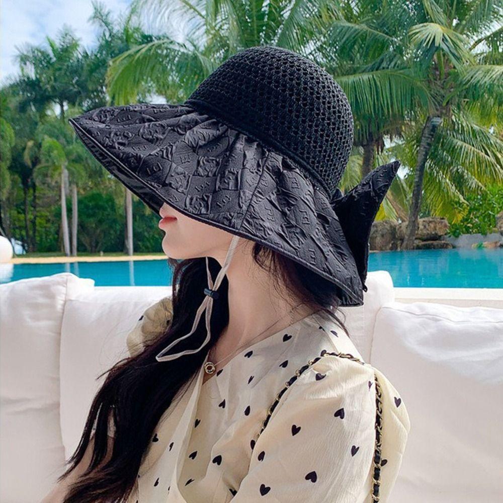 Breathable Summer Beach Hats Bowknot Bucket Hats Sweet Women Sunscreen Hats Travel
Breathable Summer Beach Hats Bowknot Bucket Hats Sweet Women Sunscreen Hats Travel