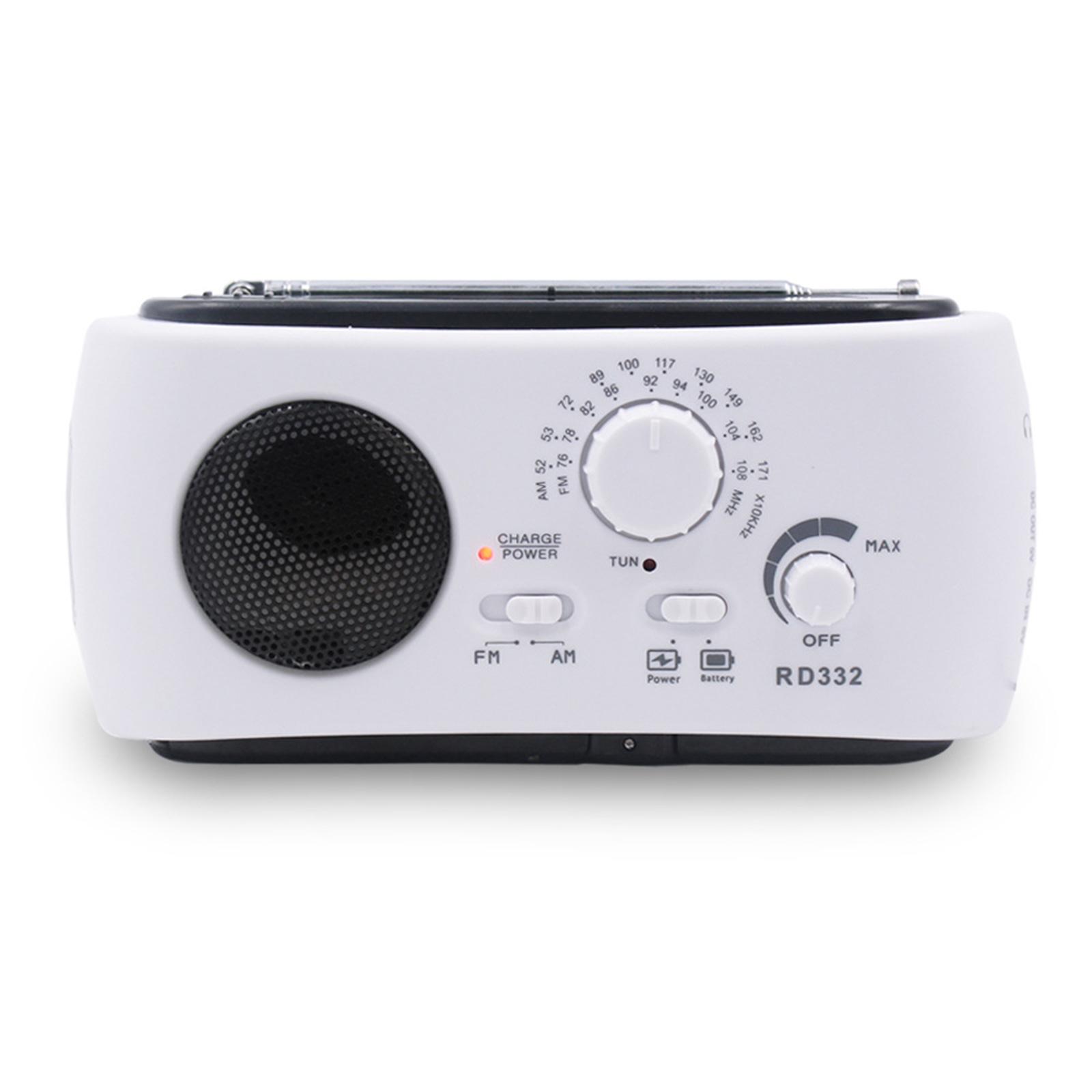 Hand Operated Emergency Radio Solar/3x AAA Battery Powered FM/AM Radio Phone Charger with LED Flashlight Function білий
Hand Operated Emergency Radio Solar/3x AAA Battery Powered FM/AM Radio Phone Charger with LED Flashlight Function білий