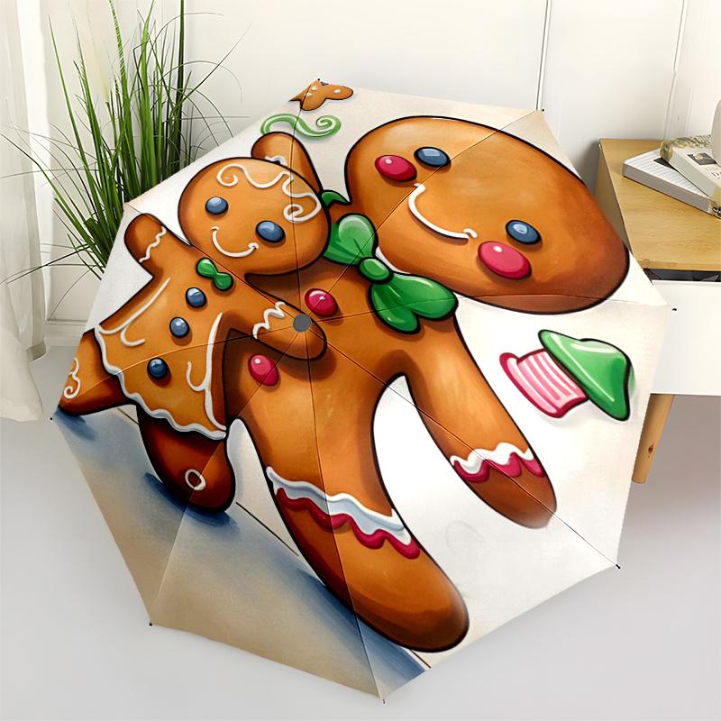 Gingerbread Man Themed Travel Umbrella 8 Ribs Automatic Opening and Closing,Portable Folding Design,Compact and Stylish Umbrella Suitable
Gingerbread Man Themed Travel Umbrella 8 Ribs Automatic Opening and Closing,Portable Folding Design,Compact and Stylish Umbrella Suitable
